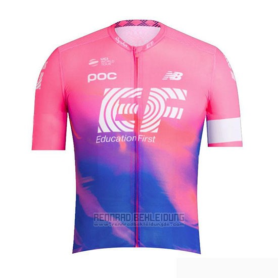 2019 Fahrradbekleidung EF Education First Rosa Trikot Kurzarm und Tragerhose